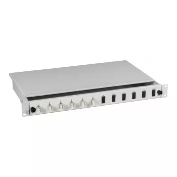 EFB Elektronik BA71921.24 cassetto di giunzione LC OS2 24 pigtail / 12 accoppiatori 1U cassetto estraibile