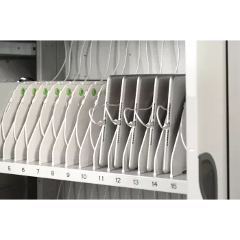 PARAT PARAPROJECT carrello i32 - carrello mobile di ricarica e sincronizzazione per 32 tablet e 1 notebook - richiudibile - grigio, bianco