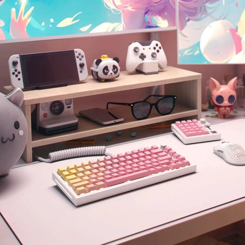 Glorious GPBT keycaps - Pink Grapefruit (114 tasti, profilo Cherry, PBT, dye-sublimated)