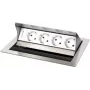 Kindermann CablePort Standard² piastra di montaggio 4-fold - nero (250x190mm)