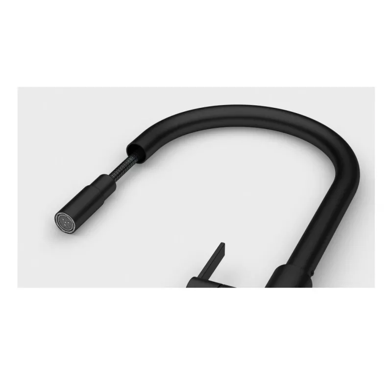 Franke Maris Slim J Miscelatore da cucina con doccetta estraibile, Nero opaco