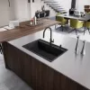Franke Maris Slim J Miscelatore da cucina con doccetta estraibile, Nero opaco