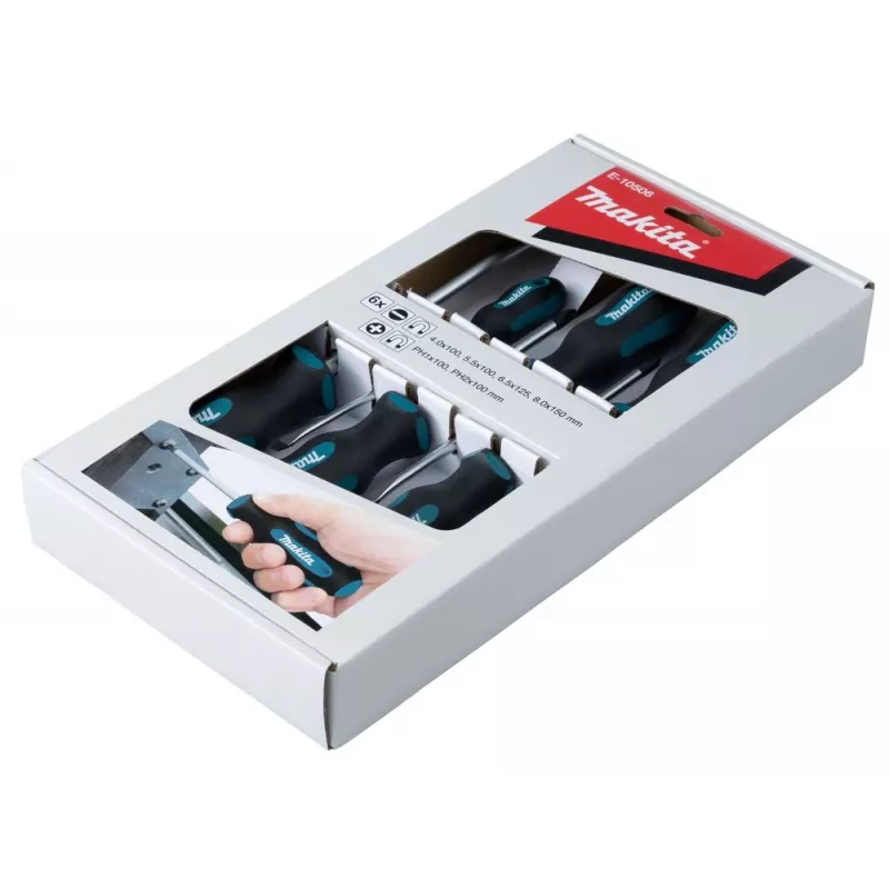 Makita E-10506 Set di cacciaviti, 6 pz.