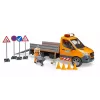 BRUDER MB Sprinter Municipal con modulo luci e suoni, arancione, scala 1:16