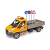 BRUDER MB Sprinter Municipal con modulo luci e suoni, arancione, scala 1:16