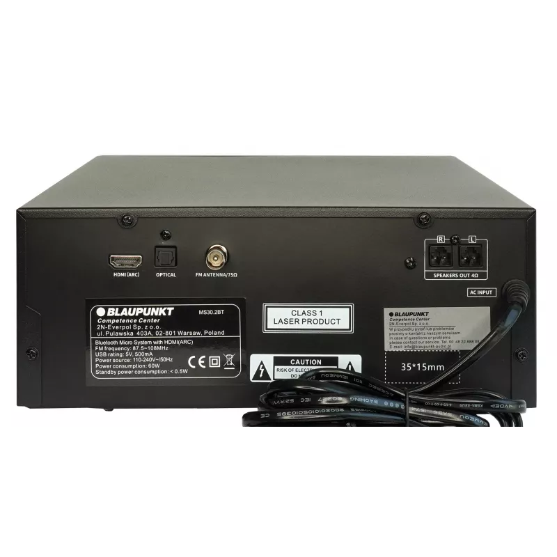 Blaupunkt MS30.2BT microfono Bluetooth nero