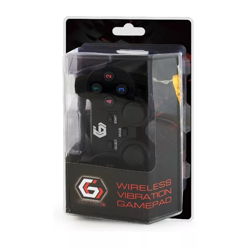 GEMBIRD JPD-WDV-01 gamepad wireless per PS2/PS3/PC - 12 tasti - 2,4 GHz - nero