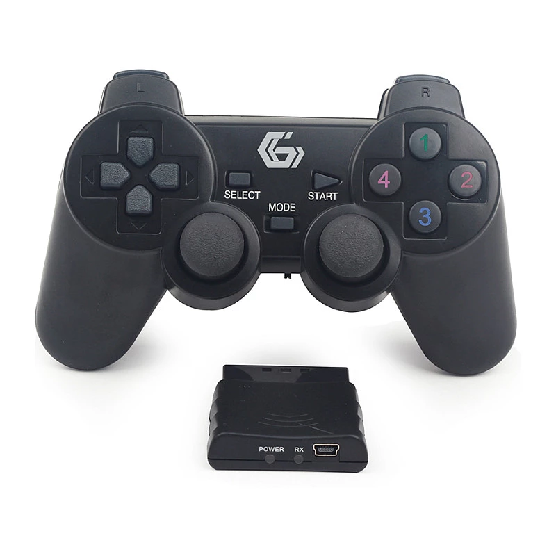 GEMBIRD JPD-WDV-01 gamepad wireless per PS2/PS3/PC - 12 tasti - 2,4 GHz - nero