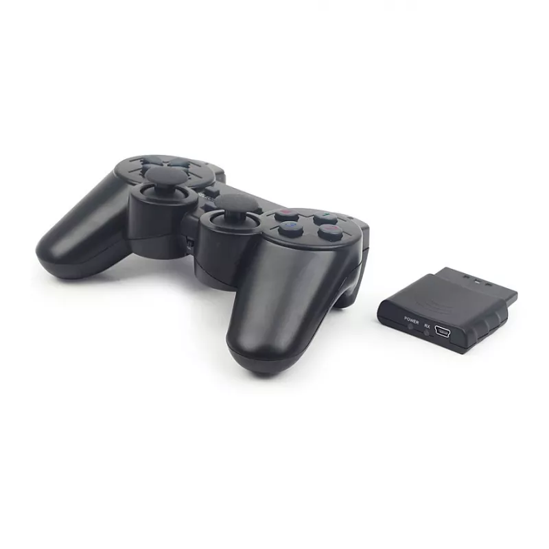 GEMBIRD JPD-WDV-01 gamepad wireless per PS2/PS3/PC - 12 tasti - 2,4 GHz - nero