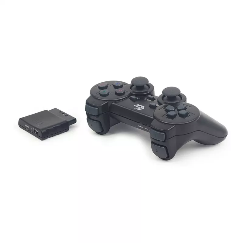 GEMBIRD JPD-WDV-01 gamepad wireless per PS2/PS3/PC - 12 tasti - 2,4 GHz - nero