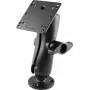 RAM Mounts Kit di montaggio per dispositivi heavy-duty con sfera D-Size, piastra base rotonda, braccio doppio snodato medio e piastra VESA (RAM-D-101U-246)