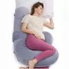 MOMCOZY PP006 Cuscino premaman a forma di F Air Layer grigio