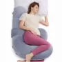 MOMCOZY PP006 Cuscino premaman a forma di F Air Layer grigio