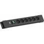 Bachmann CONNECTUS Ciabatta 6xUTE con interruttore 2,0 m CEE7/7 nero (BM005935)