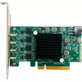 HighPoint RocketU 1244C scheda host USB 3.2 Gen 2x2 PCIe 3.0 x4 con 4 porte USB-C