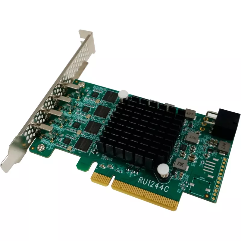 HighPoint RocketU 1244C scheda host USB 3.2 Gen 2x2 PCIe 3.0 x4 con 4 porte USB-C