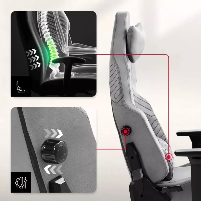 Huzaro Force 8.1 Grey sedia da gaming