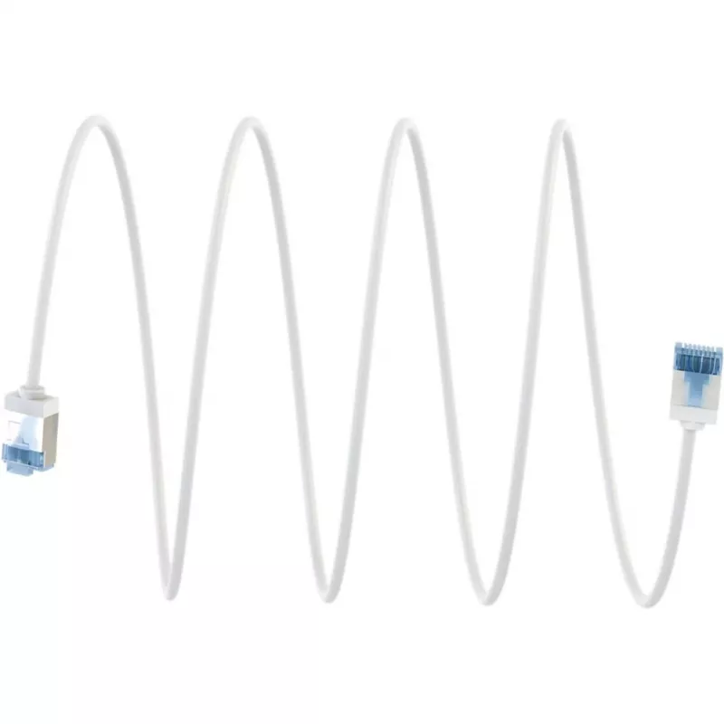 GOOBAY cavo patch Cat.6a ultrasottile e ultraflessibile, U/FTP, bianco, 15m, connettori extra-corti
