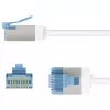 GOOBAY cavo patch Cat.6a ultrasottile e ultraflessibile, U/FTP, bianco, 15m, connettori extra-corti