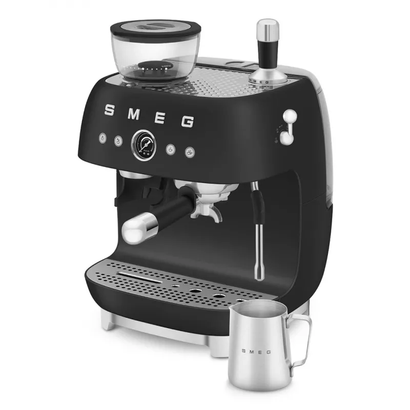 Smeg EGF03BLMEU macchina per espresso con macinacaffè, 1650 W, nero