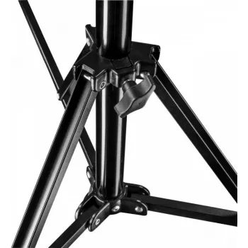Walimex Pro GN-806 stativo luce 215cm - stativo in alluminio pieghevole compatto, altezza 57-215 cm, portata 5 kg, per studio fotografico, video mobile, flash, softbox, ring light con borsa + adattatore, nero (1021424)