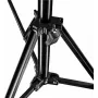 Walimex Pro GN-806 stativo luce 215cm - stativo in alluminio pieghevole compatto, altezza 57-215 cm, portata 5 kg, per studio fotografico, video mobile, flash, softbox, ring light con borsa + adattatore, nero (1021424)
