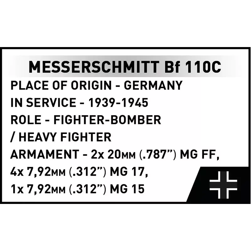 COBI KLOCKI Blocks Messerschmitt BF 110C 578 pezzi