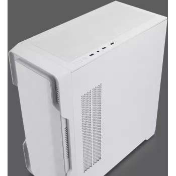 Nanoxia DS-9G-W ARGB case Midi-Tower bianco con USB-C e vetro temperato