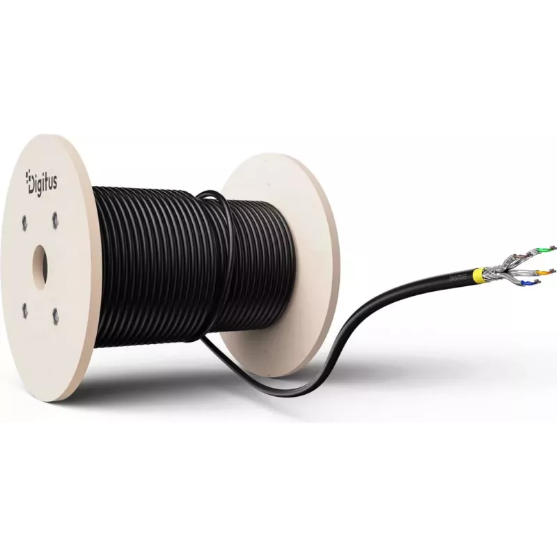 DIGITUS CAT 7A S/FTP cavo dati - per posa interrata, 50 m anello, simplex, PE