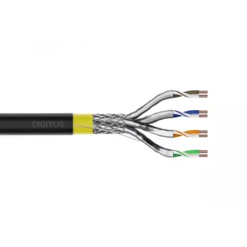 DIGITUS CAT 7A S/FTP cavo dati - per posa interrata, 100 m anello, simplex, PE