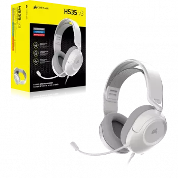 Corsair HS35 v3 Headset da gaming con filo bianco