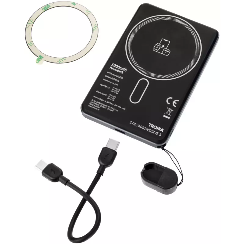 TROIKA powerbank STROMKONSERVE 5 (POP50/TI) - 5000 mAh, titanio