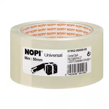 Tesa Nopi nastro adesivo universale per imballaggio 50 mm x 66 m trasparente