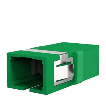 EFB Elektronik SC/APC Singlemode Simplex Fiber Optic Coupler, verde, Flanschmontage