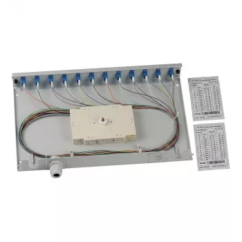 EFB Elektronik cassetta di giunzione LC OS2 espandibile 12 pigtail Offset / 6 accoppiatori duplex
