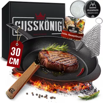 GUSSKÖNIG padella grill in ghisa pre-stagionata 30 cm quadrata