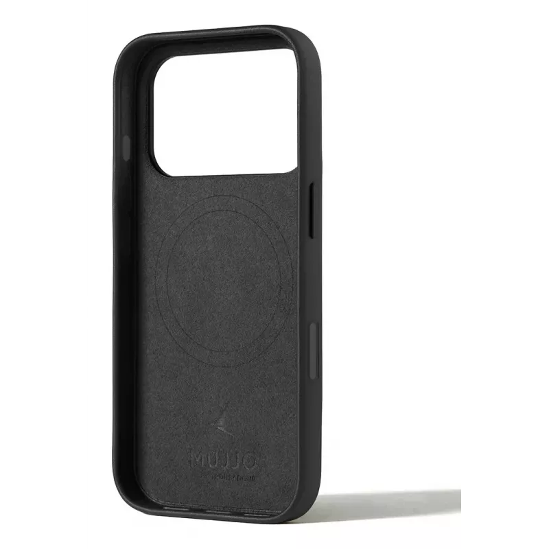 Mujjo Custodia in pelle per iPhone 17 Pro con MagSafe (Nero)