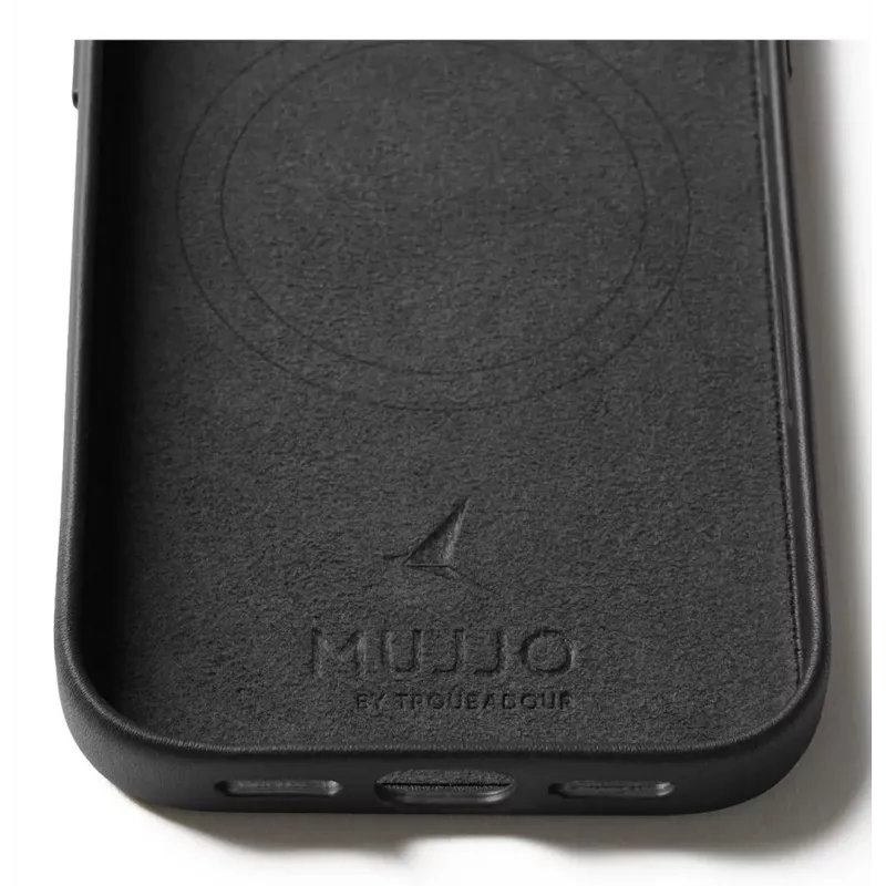 Mujjo Custodia in pelle per iPhone 17 Pro con MagSafe (Nero)