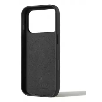Mujjo Custodia in pelle con portafoglio per iPhone 17 Pro con MagSafe (Nero)