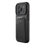 Mujjo Custodia in pelle con portafoglio per iPhone 17 Pro con MagSafe (Nero)