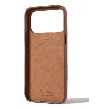 Mujjo Custodia in pelle per iPhone 17 Pro Max con MagSafe (Tan)