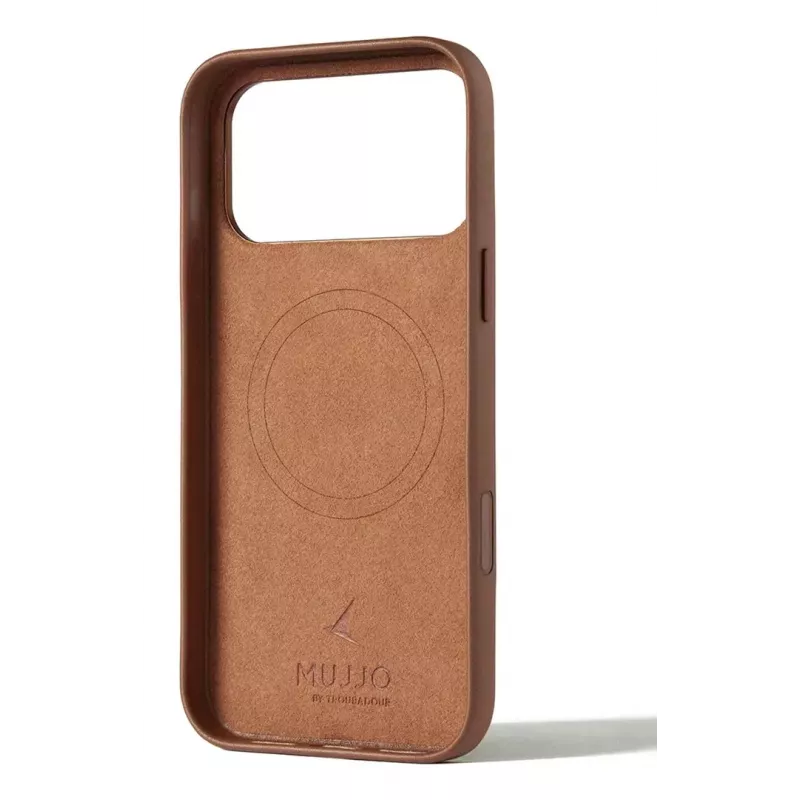 Mujjo Custodia in pelle per iPhone 17 Pro Max con MagSafe (Tan)