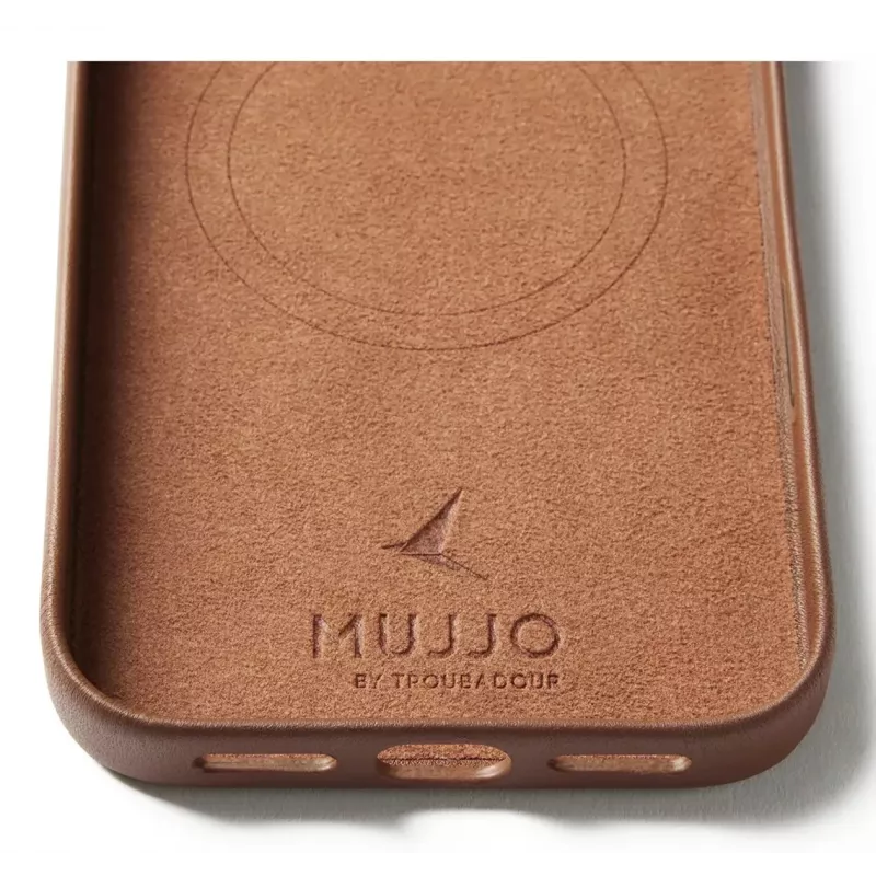 Mujjo Custodia in pelle per iPhone 17 Pro Max con MagSafe (Tan)