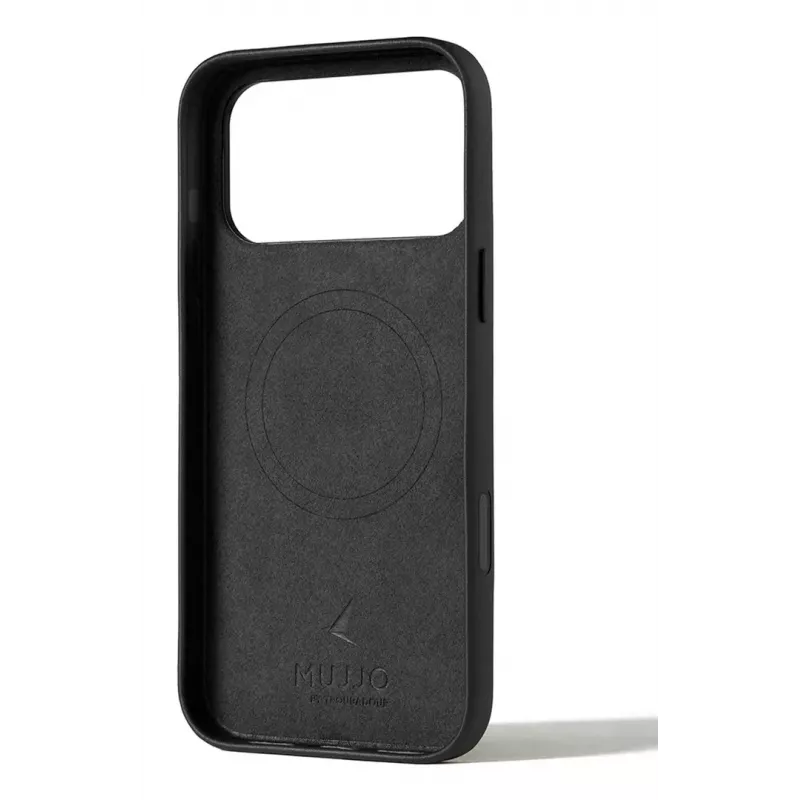 Mujjo Custodia in pelle con portafoglio per iPhone 17 Pro Max con MagSafe (Nero)