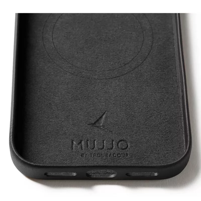 Mujjo Custodia in pelle con portafoglio per iPhone 17 Pro Max con MagSafe (Nero)