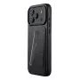 Mujjo Custodia in pelle con portafoglio per iPhone 17 Pro Max con MagSafe (Nero)