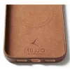 Mujjo Custodia in pelle con portafoglio per iPhone 17 Pro Max, compatibile MagSafe, Tan