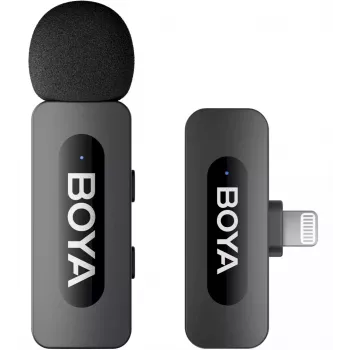BOYA BY-V1 V2.0 Microfono wireless ultra compatto 2,4GHz per dispositivi Lightning - 1TX+1RX