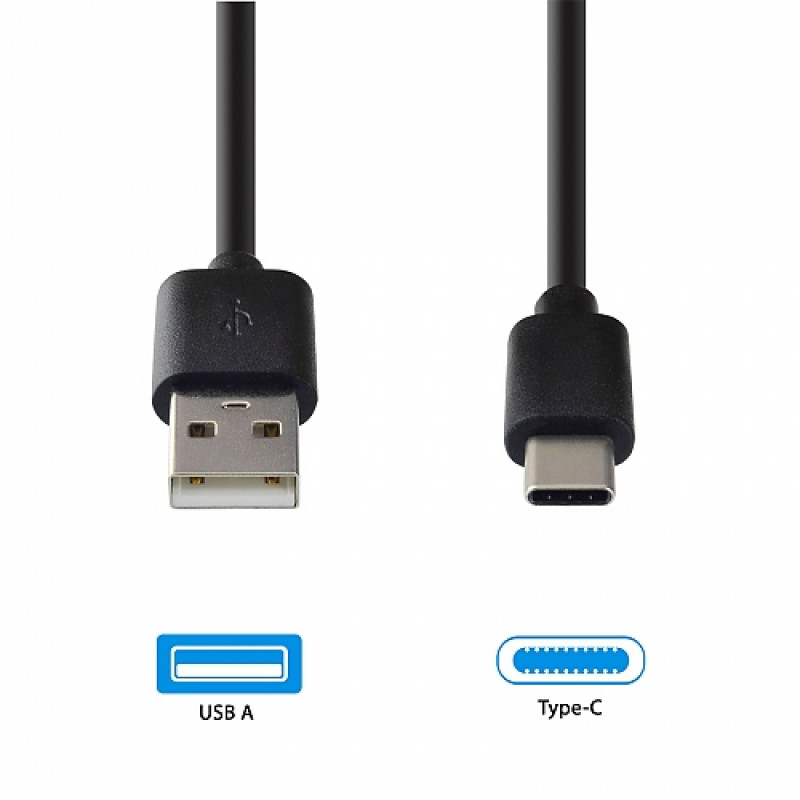 Emporia DATA-TC-GNG-B cavo USB-A a USB-C 1 m nero