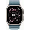 Apple Watch Ultra 3 GPS + Cellular 49mm cassa Natural Titanium con Blue/Bright Blue Trail Loop - M/L